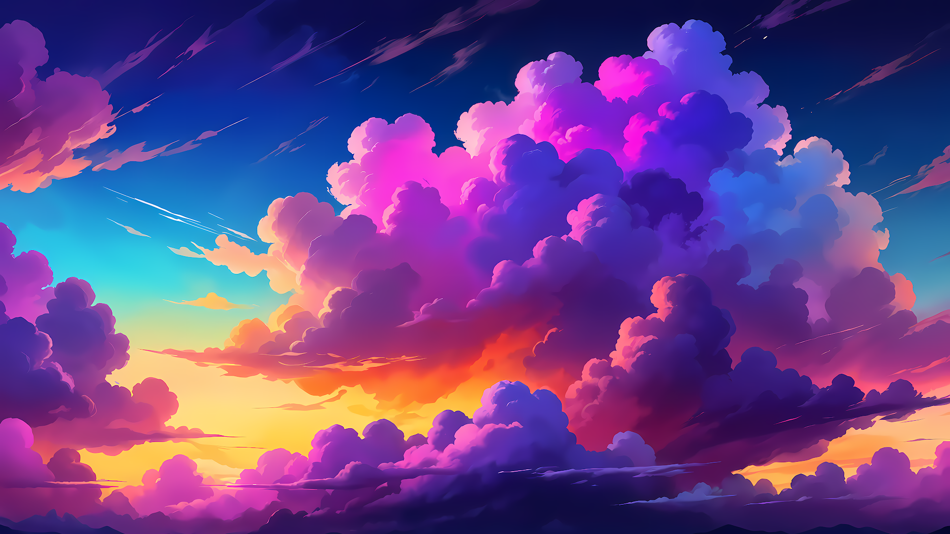 COLORFUL SKY CLOUDS BACKGROUND WALLPAPER 4K FOR DESKTOP