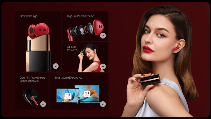 Huawei FreeBuds Lipstick highlights