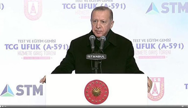 "أفق".. أردوغان يشيد بتجربة تركيا في إنتاج سفنها الحربية