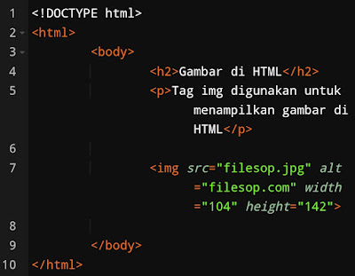 contoh program gambar di html