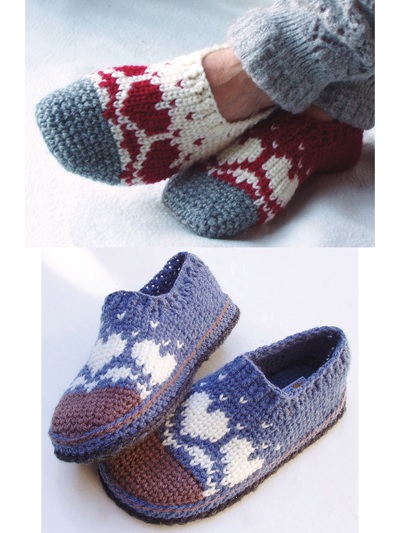 Snow Heart Slippers Crochet Pattern a Perfect Pattern to Keep your Feet warm and cozy