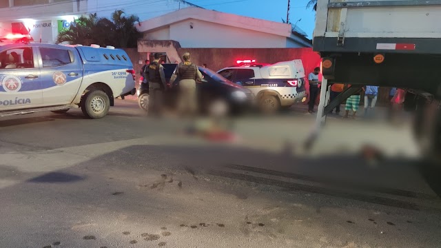 Motociclista sofre queda e morre atropelado por carreta na Lomanto Jr em Jacobina 