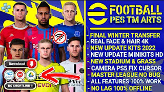 Download PES PPSSPP Update 2022 TM Arts Final Winter Transfer And Hair 4K Android Offline