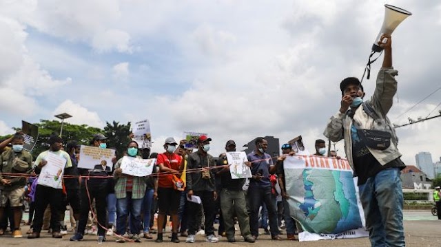 Mahasiswa Papua Gelar Unjuk Rasa Tolak Penambangan Blok Wabu,Jakarta (9/2/2022)