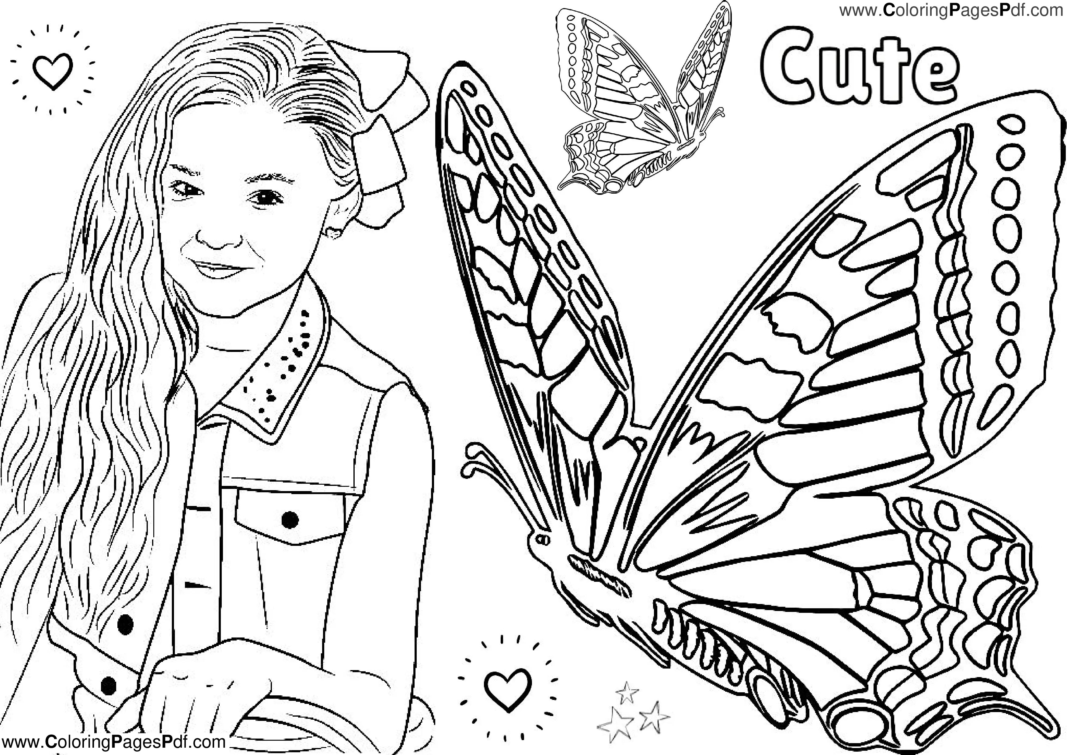 Jojo siwa coloring pages for girls