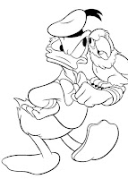 Donald Duck coloring page for kids