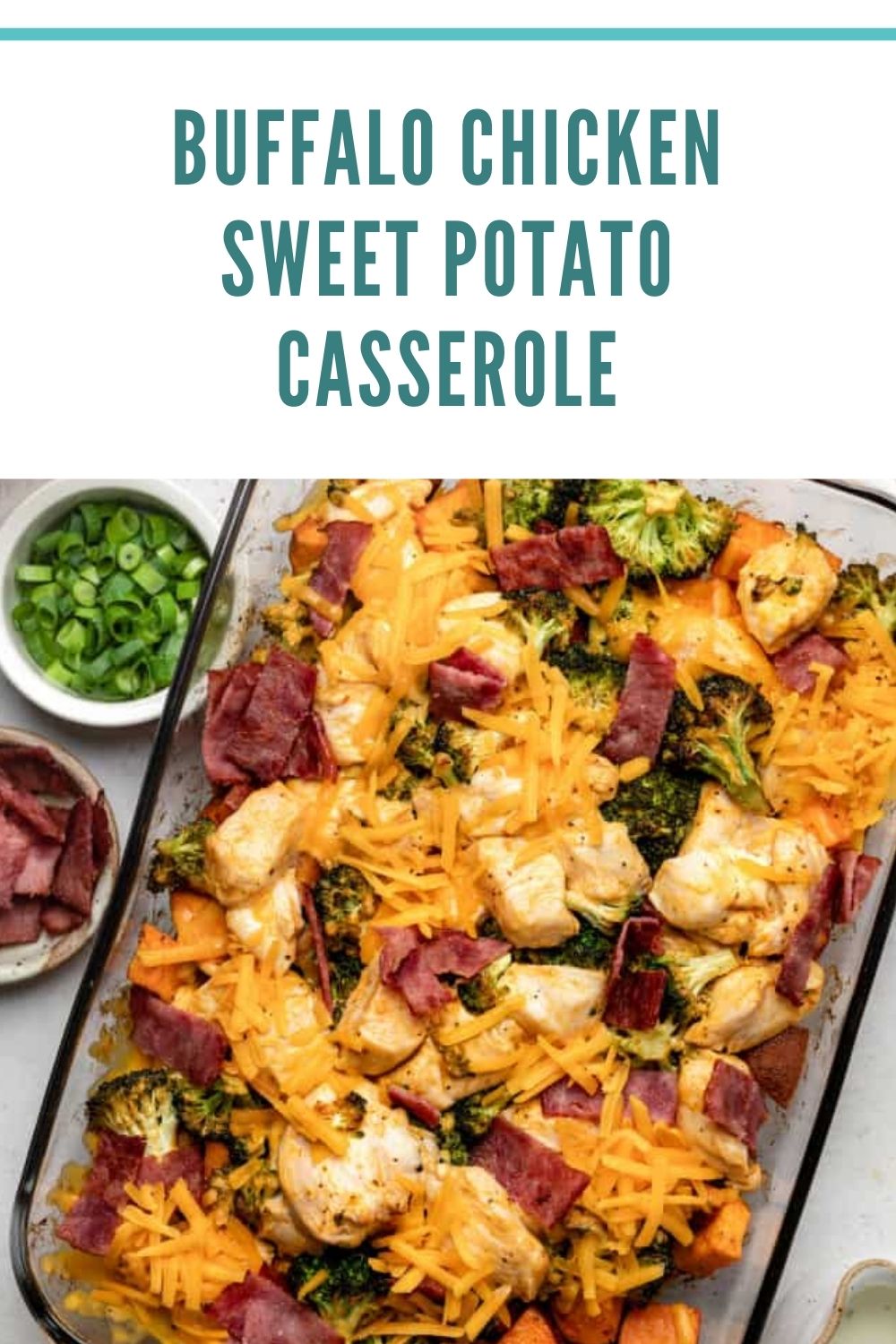 Buffalo Chicken Sweet Potato Casserole #buffalo #chicken #sweetpotato #casserole
