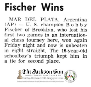 Bobby Fischer Wins