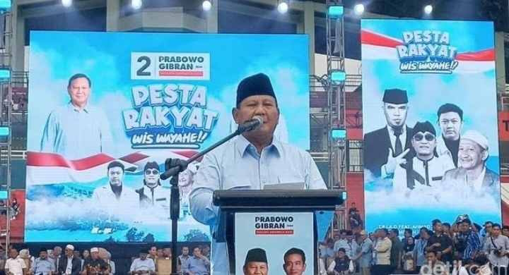 Prabowo hadiri Kampanye yang bertajuk "Pesta Rakyat Wis Wayahe" di Sidoarjo