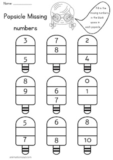 fill in missing numbers fun worksheet