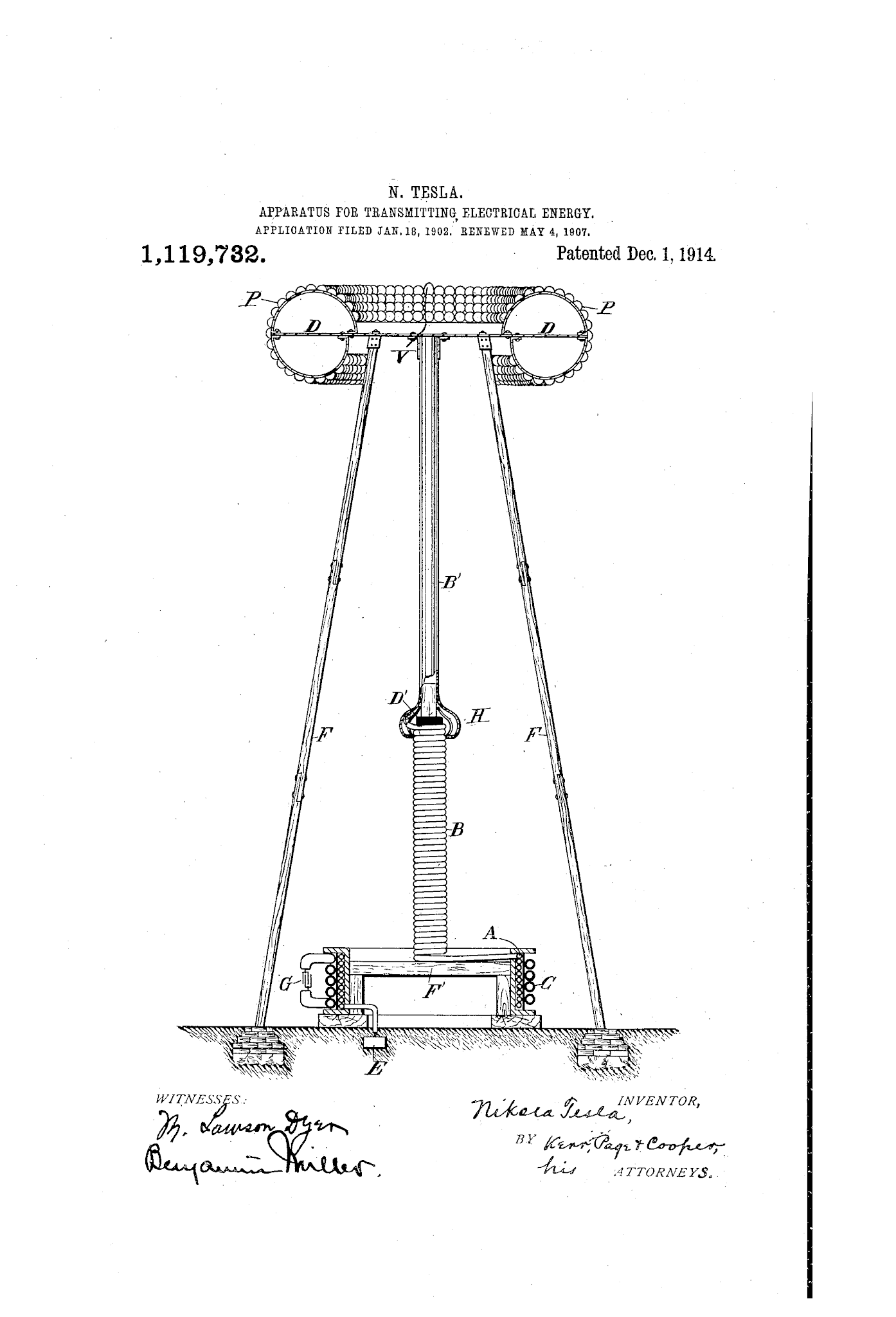 Apparatus for transmitting electrical energy