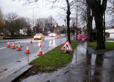 Emergency roadworks in Brigg on Monday, February 21, 2022, to repair a water leak