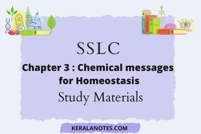 SSLC Biology Notes Chapter3 Chemical messages for Homeostasis