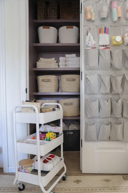Simple & Easy Small Linen Closet Organization - Rain and Pine