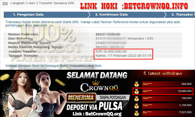 CrownQQ Agen DominoQQ BandarQ dan Domino99 Online Terbesar