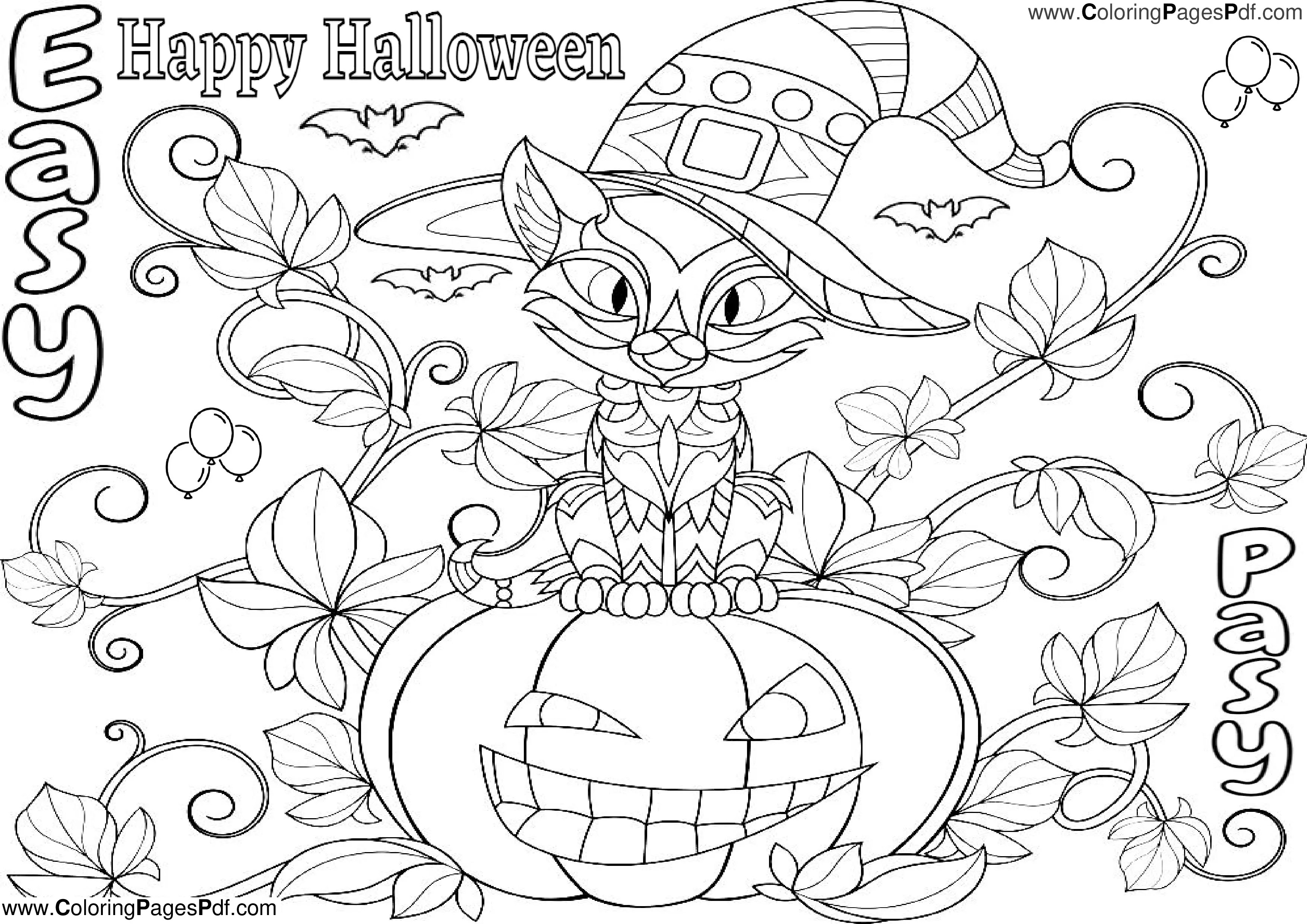 Cute Halloween coloring pages