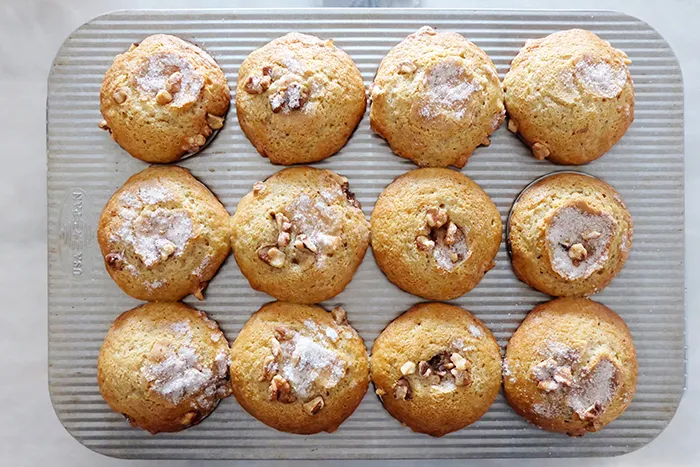 freshly baked nutmeg muffins