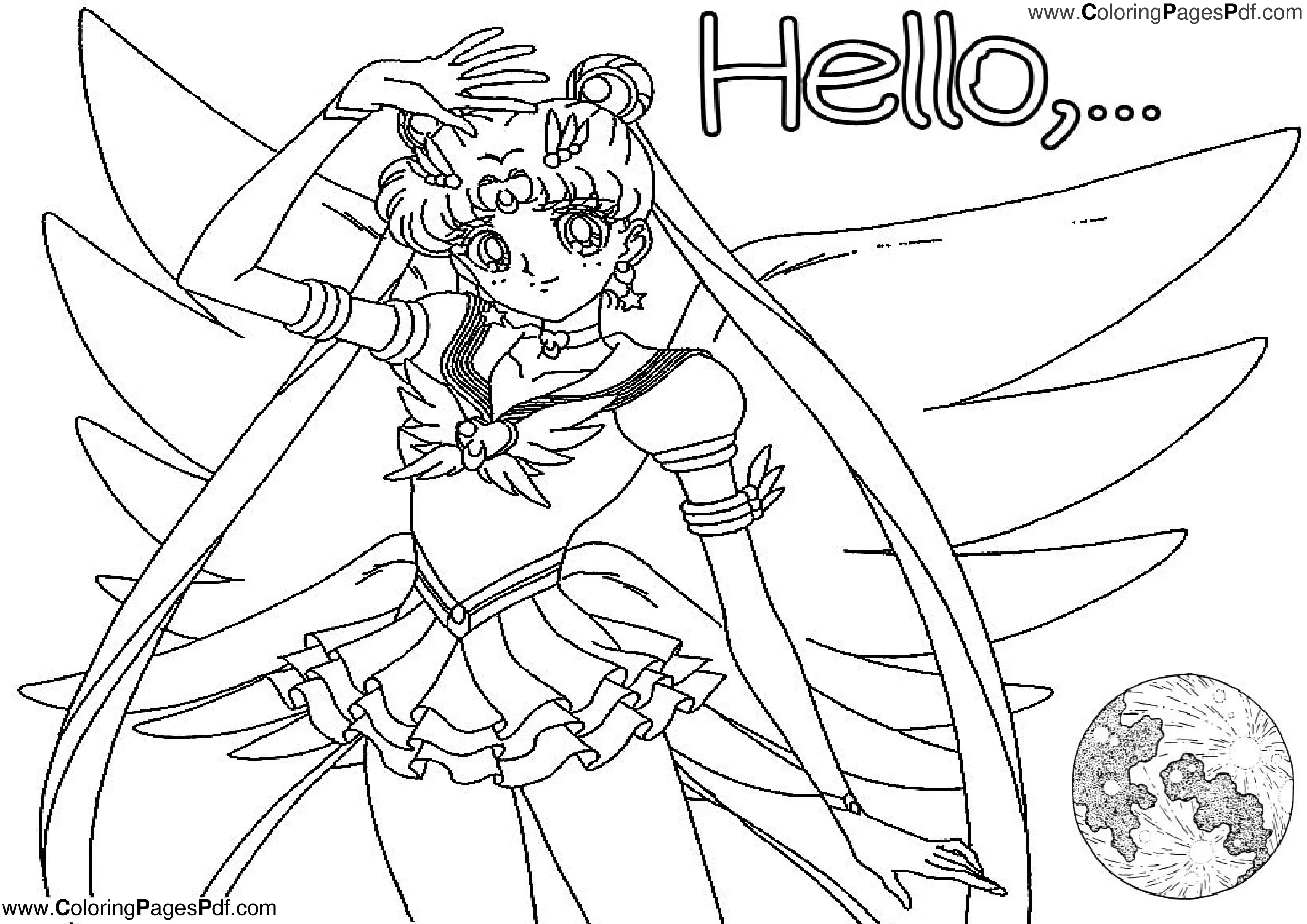 Sailor moon coloring pages pdf