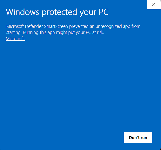 Quick Fix 'Windows protected your PC Microsoft Defender SmartScreen prevented an unrecognized app from starting' error in Windows