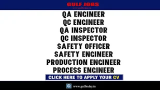 Middle East Jobs 2021-QA Engineer-QC Engineer -QA Inspector-QC Inspector-Safety Officer-Safety Engineer-Production Engineer-Process Engineer