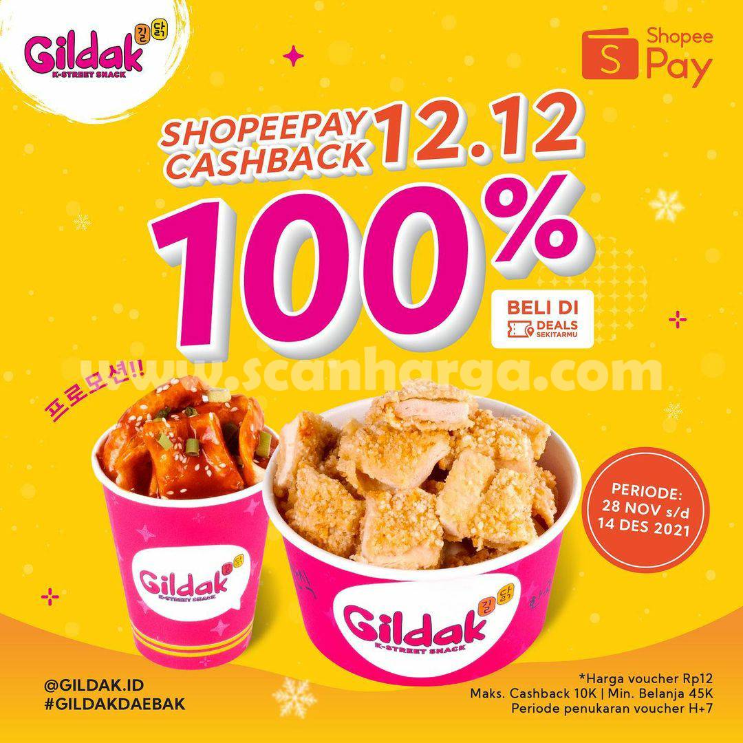 GILDAK Promo 12.12 SHOPEEPAY CASHBACK 100%