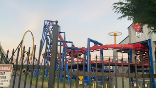 Superman Ultimate Flight Flying Roller Coaster Lift Hill Six Flags Great Adventure