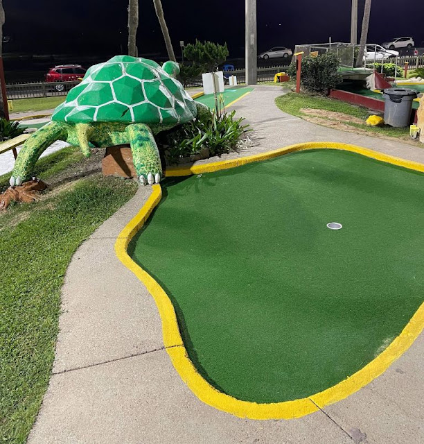 Magic Carpet Golf Miniature Golf course in Galveston Texas. Photo by Christopher Gottfried, 25th October 2021