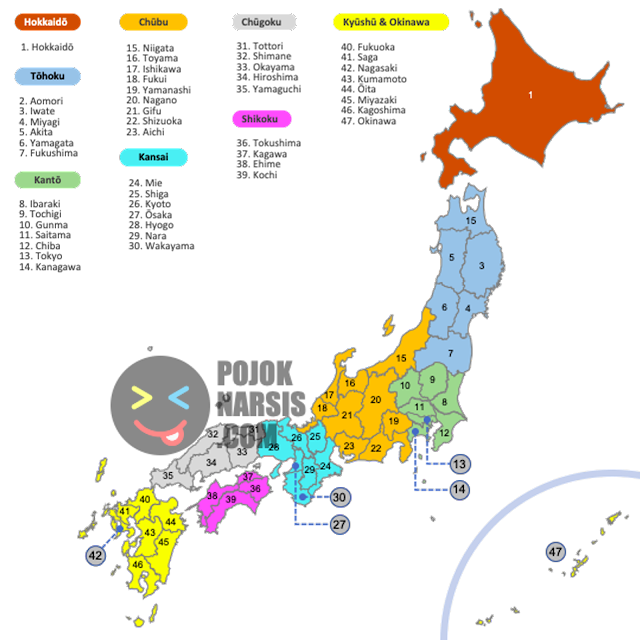 Vector Regions and Prefectures of Japan HD