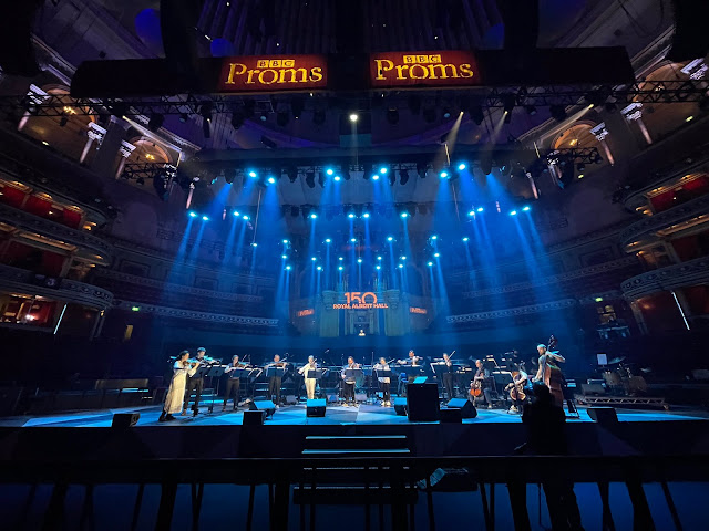 he Manchester Collective in rehearsal at the Royal Albert Hall for the BBC Proms (Photo c/o Manchester Collective)