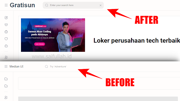 Cara Biar Kolom Search Tampil Terus di Median UI 1.6 