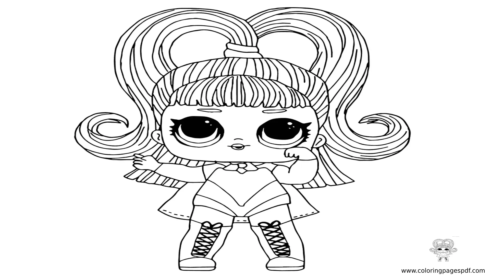 Coloring Pages Of Hairvibe Glow Girl