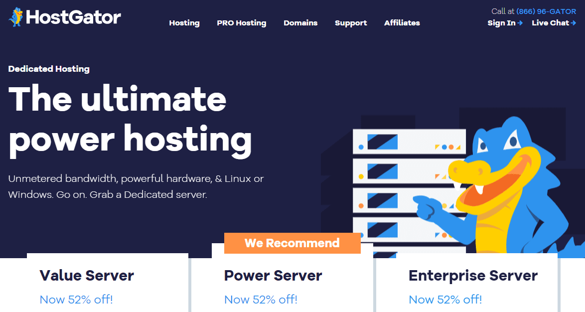 HostGator Dedicated Web Hosting