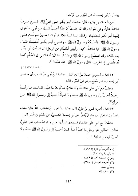 الرد على "عائشة ترفع صوتها على النبي و أبو بكر يريد أن يلطمها"