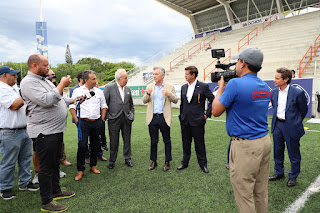 Mauricio Macri Ex presidente de Argentina y Boca Juniors visitó Cibao FC.