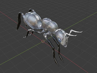 Black Ant insect free 3d models blender obj fbx low poly