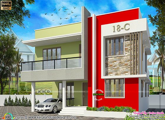 South Indian home plan in 2449 square feet