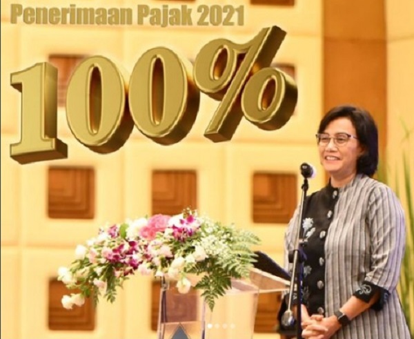 Penerimaan Pajak 2021 Tembus 100 Persen (Foto: instagram @smindrawati)