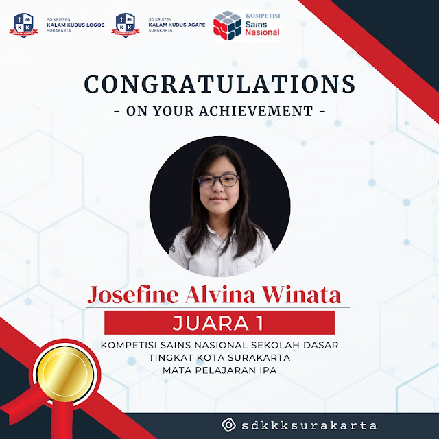 Josefine Juara 1 KSN Tingkat Kota Surakarta