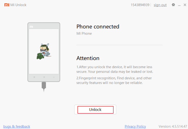How to unlock bootloader of xiaomi device - Unlock 1