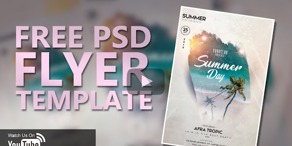 Summer Day Party Free PSD Flyer Template