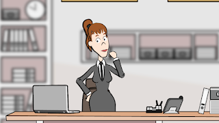 The included Office and Business Woman Project Scene