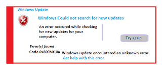 Windows Update Error Code 0x800b010a