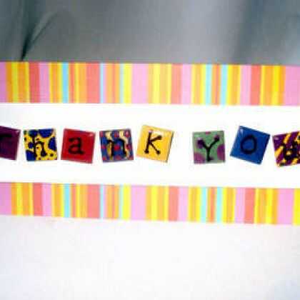 Colored Tile Thank You Card Craft