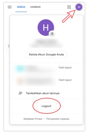 Cara keluar akun gmail di hp android