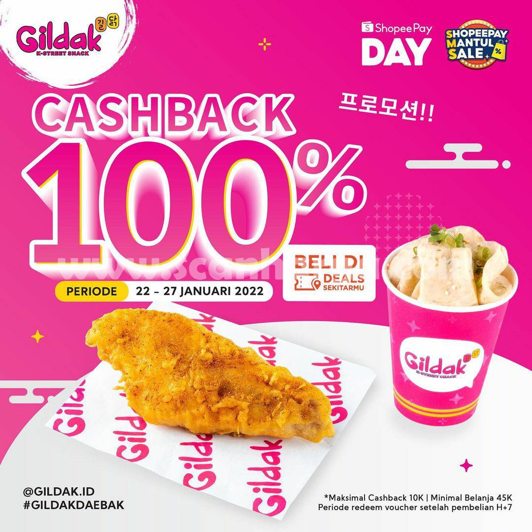 Promo GILDAK SHOPEEPAY CASHBACK hingga 100%