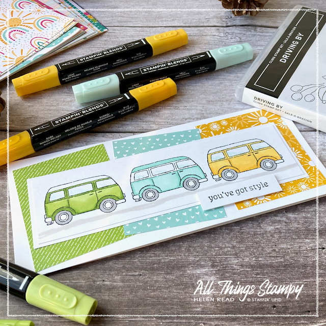 Stampin Up UK demonstrator Driving By card ideas