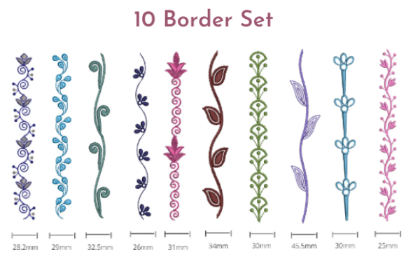 Etsy Free Border Set Embroidery Design cut files for your personal DIY projects