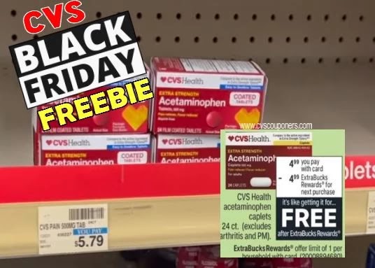 free acetaminophen cvs heal 2021 black friday freebie