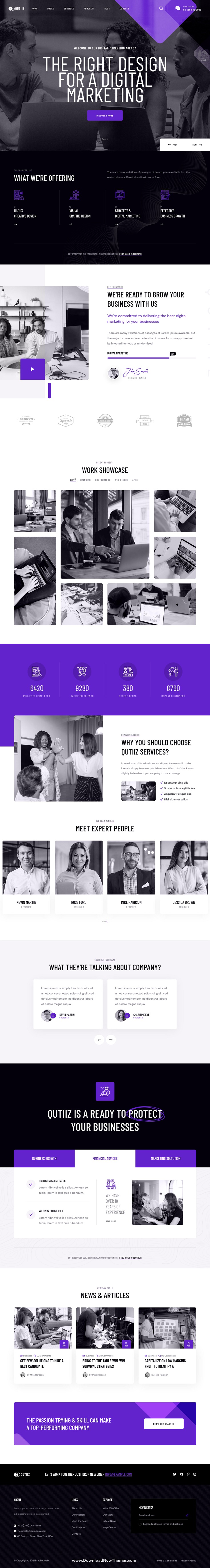 Qutiiz - Digital Marketing Agency HTML Template