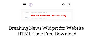 Breaking News widget for website HTML Code